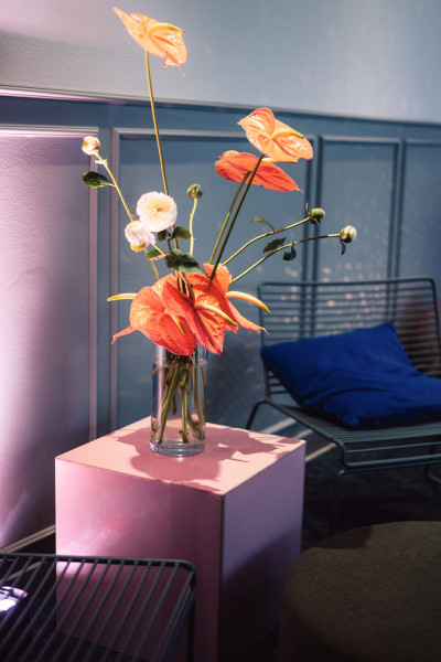 Blumendekoration im GOOSE Eventspace Frankfurt